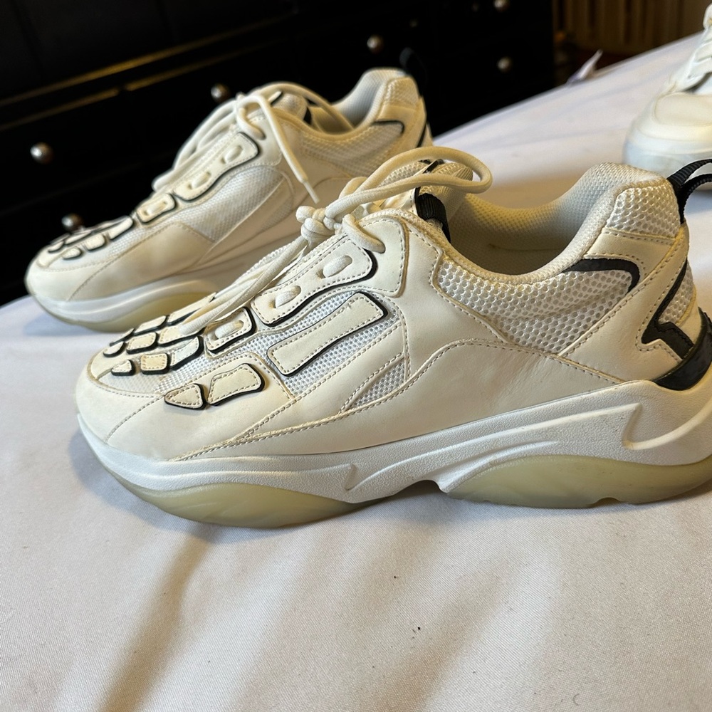 Authenic Off White Mens Amiri Bone Sneakers - Picture 3 of 5